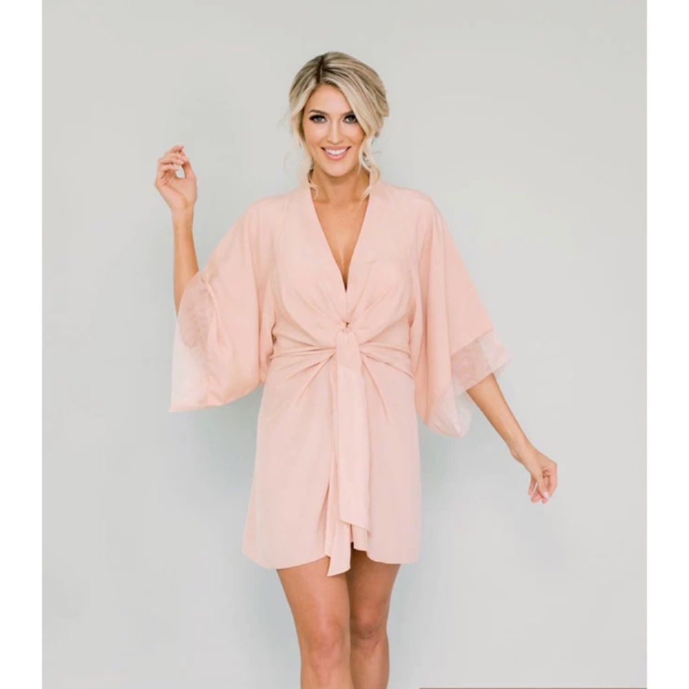 Robed with Love Kristy Kimono Robe in Pink NWT